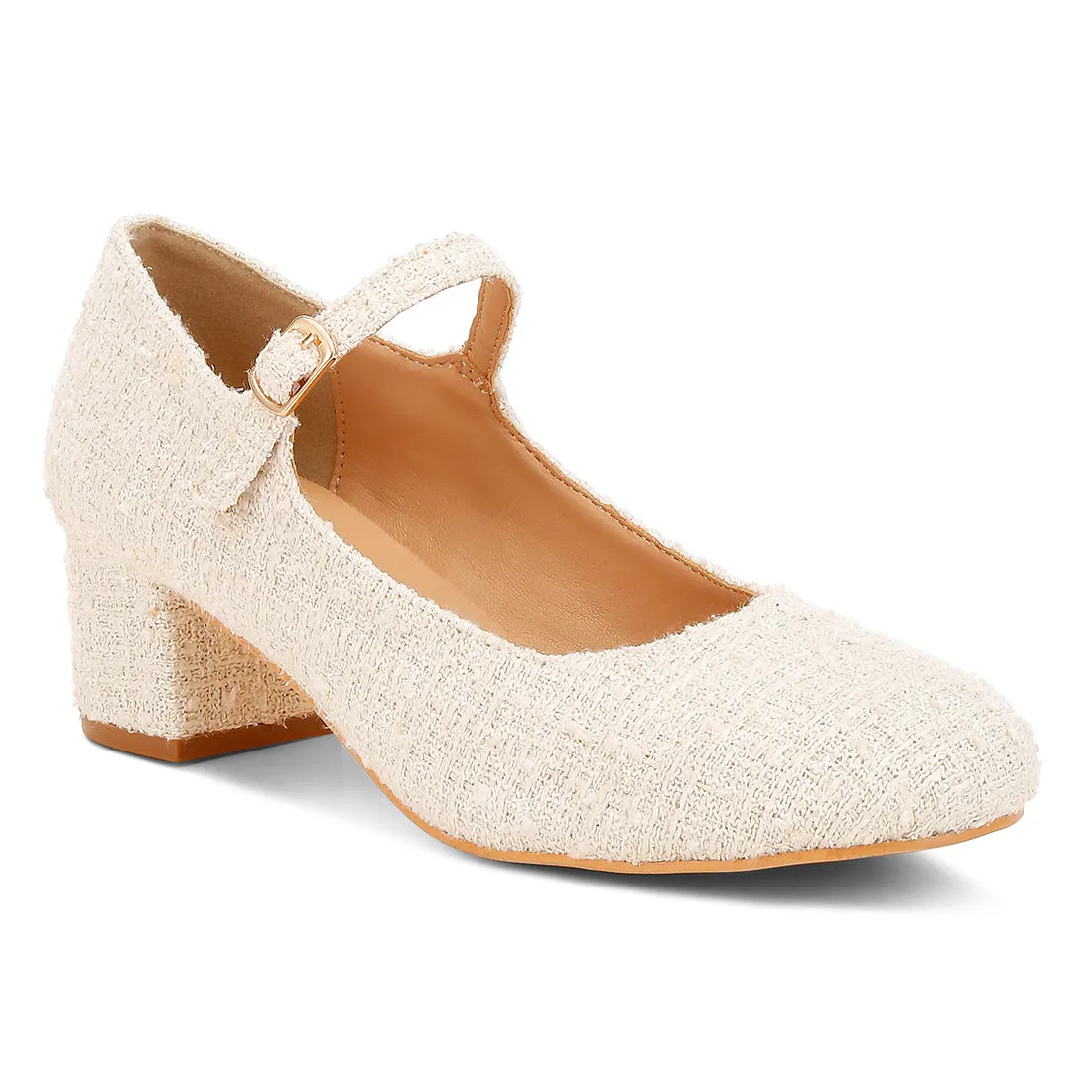 Tweed Mary Jane Sandals