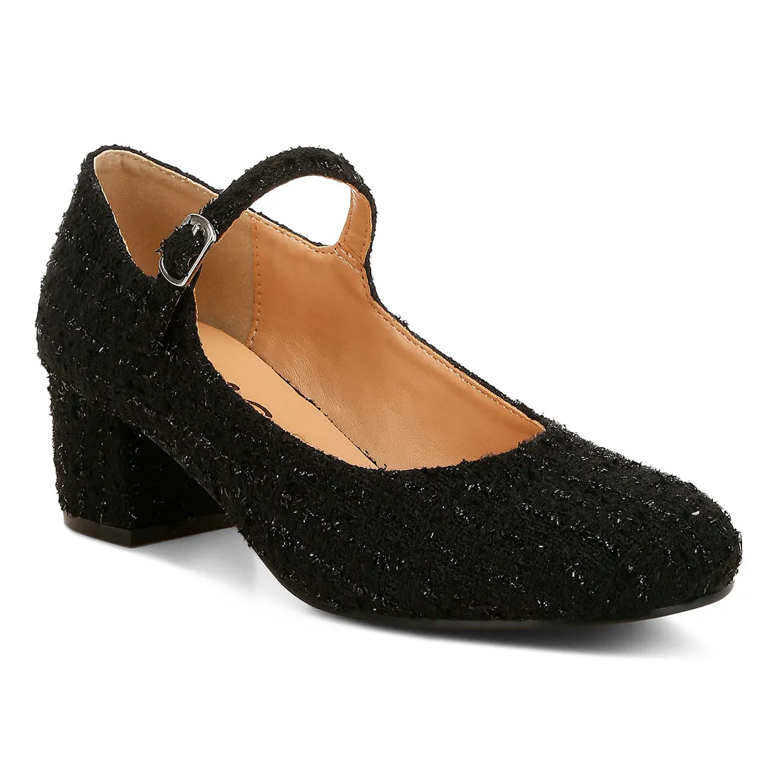 Tweed Mary Jane Sandals