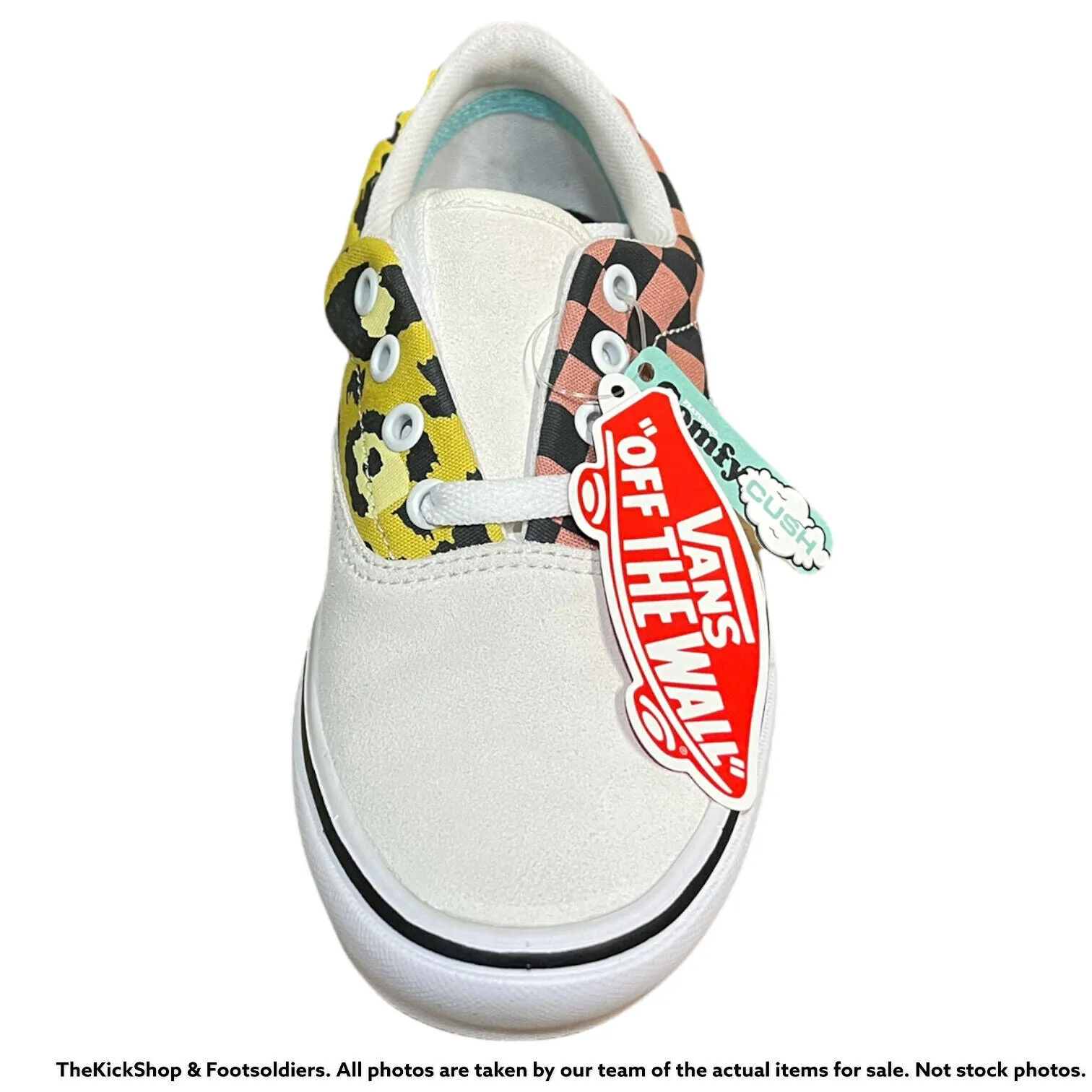VN0A3WM91PC1 VANS Comfycush Era Mixed Media (White) Men Size 7 | Women Size 8.5
