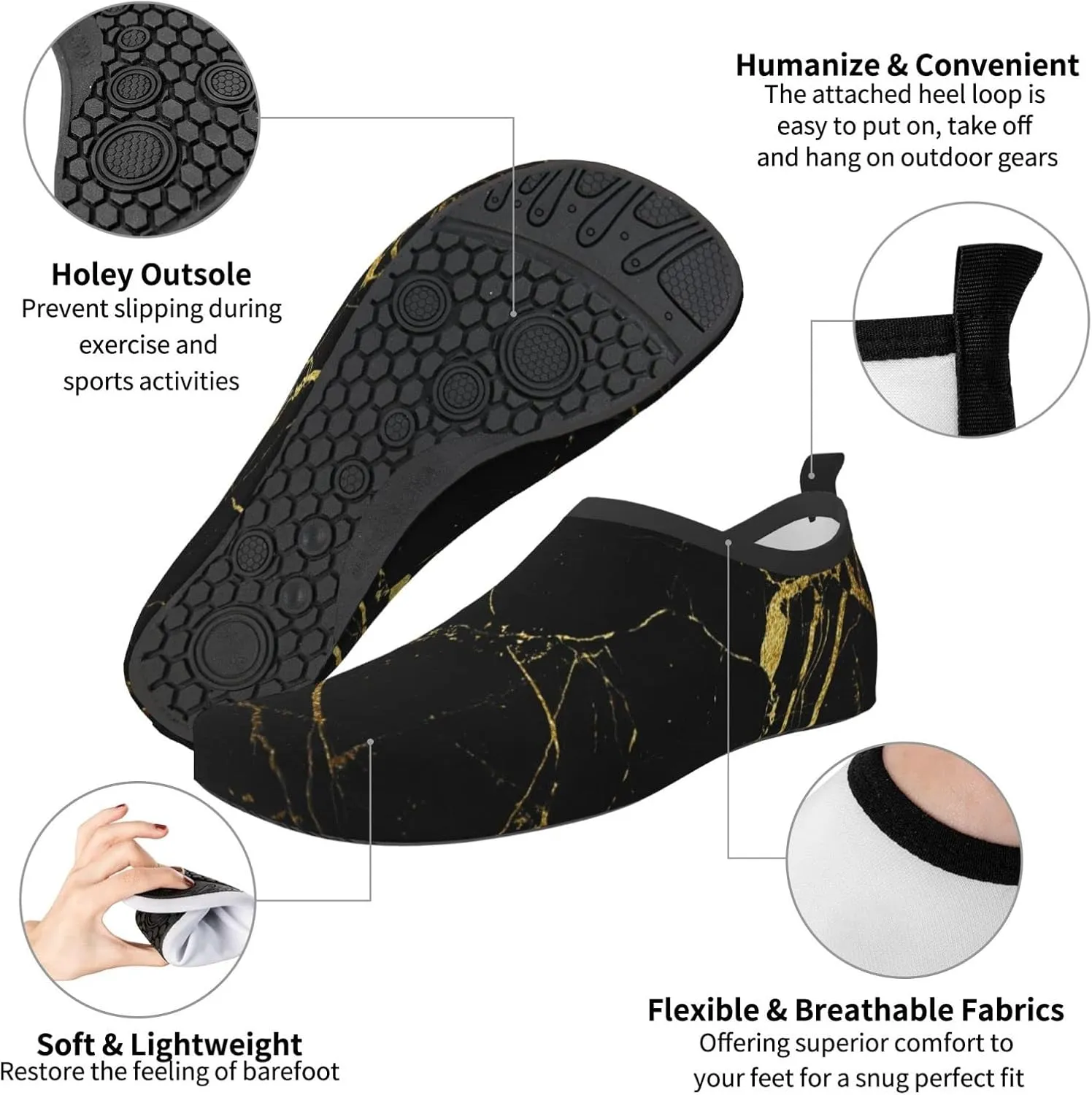 Water Sports Shoes Barefoot Quick-Dry Aqua Yoga Socks Slip-on for Men Women