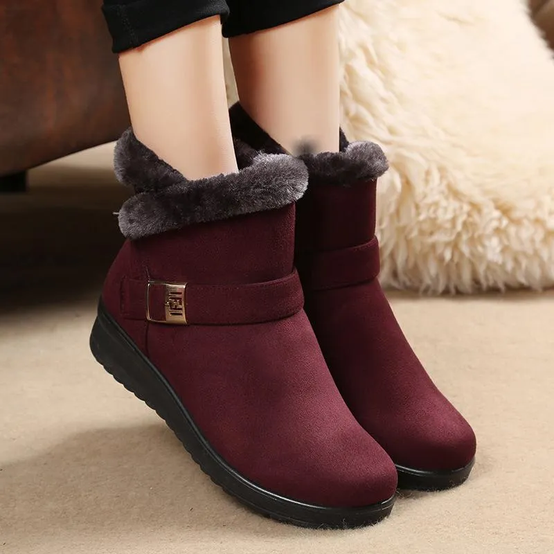 Winter Women Plush Warm Ankle Snow Boots