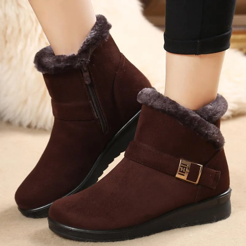 Winter Women Plush Warm Ankle Snow Boots