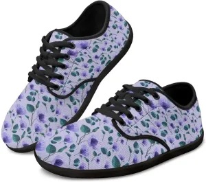 Women Minimalist Barefoot Shoes Comfortable House Shoes Light Elastic Lace-Up Fitness Shoe for Gym US 6-13.5 Black Sole