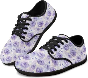 Women Minimalist Barefoot Shoes Comfortable House Shoes Light Elastic Lace-Up Fitness Shoe for Gym US 6-13.5 Black Sole