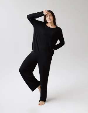 Womens Bamboo Rib-Knit Lounge Pant
