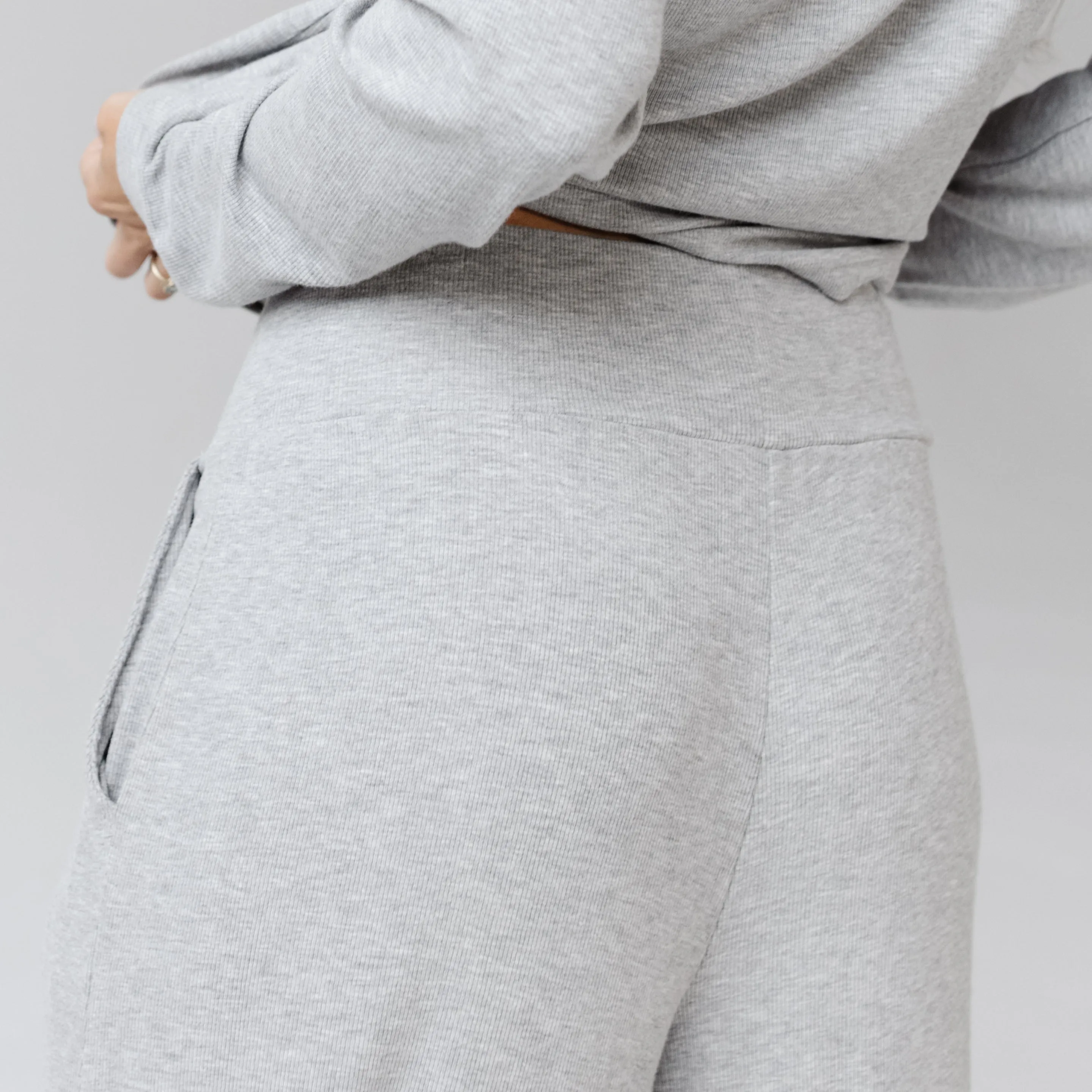 Womens Bamboo Rib-Knit Lounge Pant