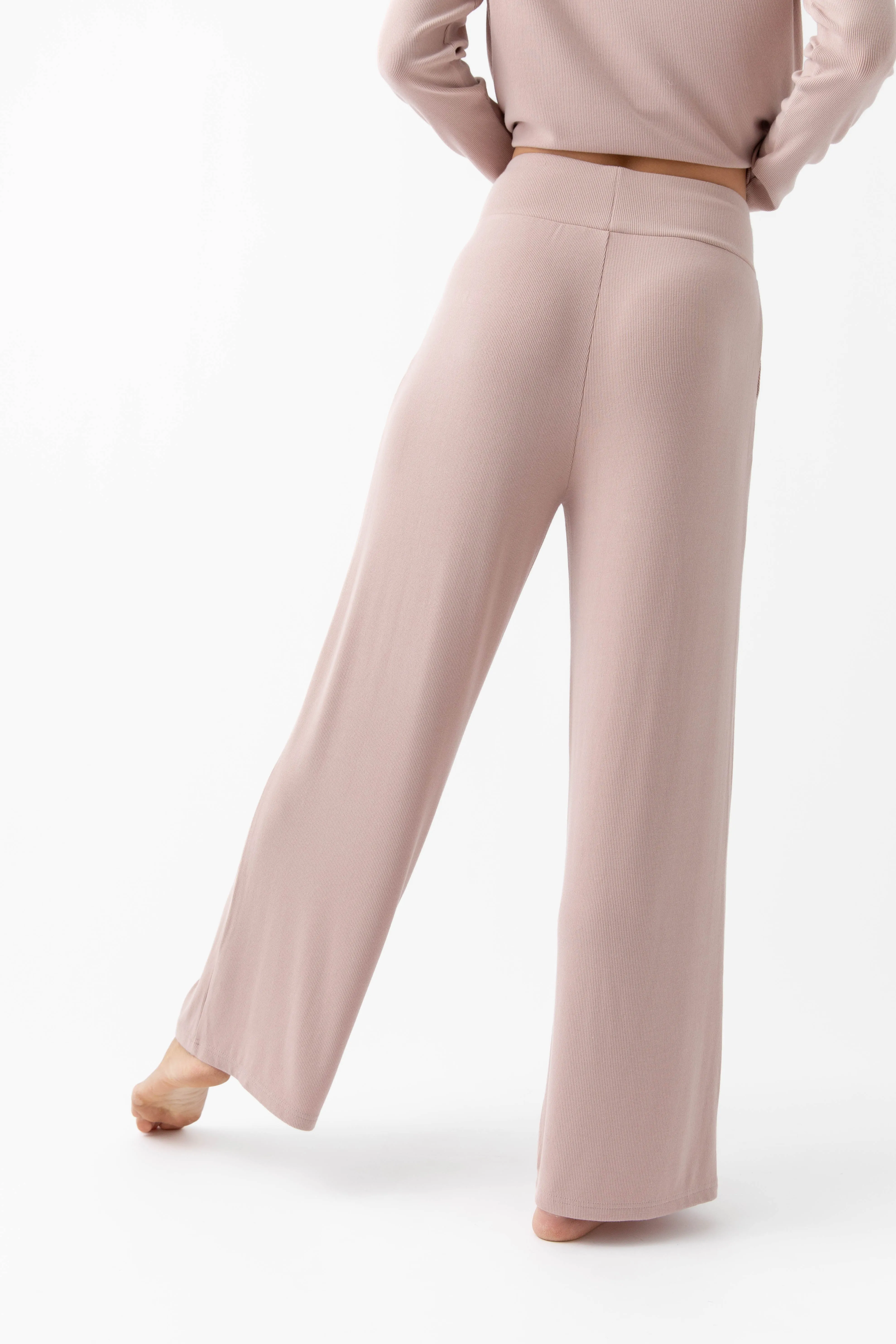 Womens Bamboo Rib-Knit Lounge Pant
