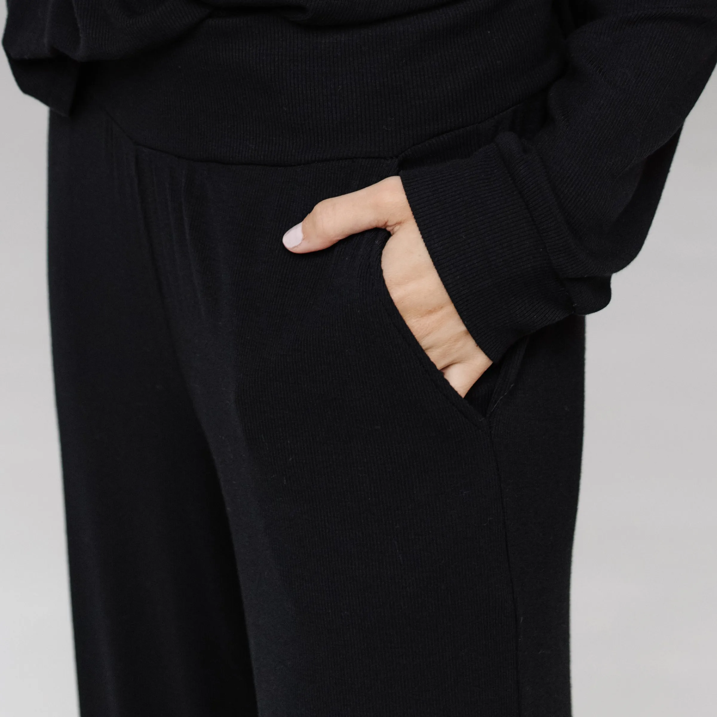 Womens Bamboo Rib-Knit Lounge Pant