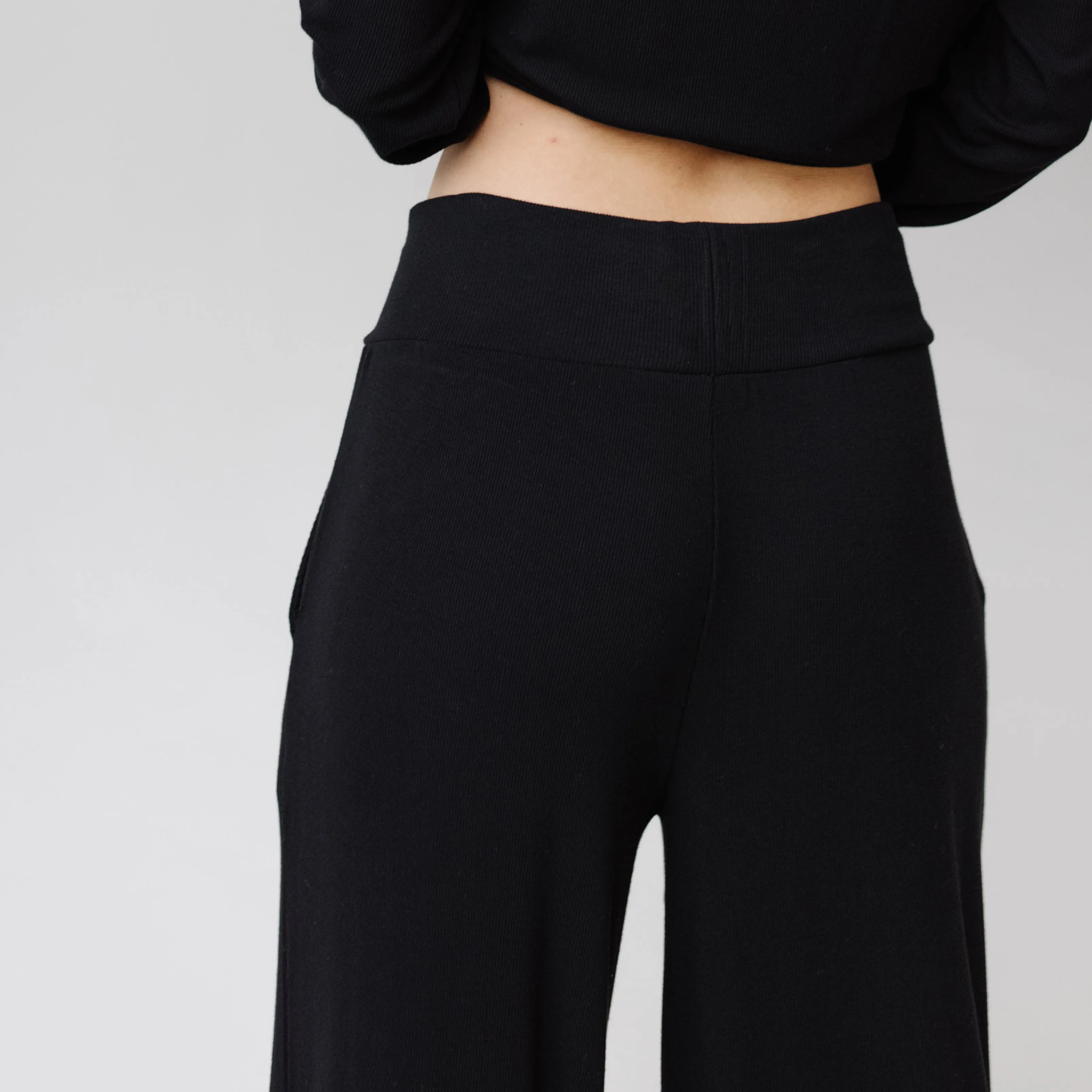 Womens Bamboo Rib-Knit Lounge Pant