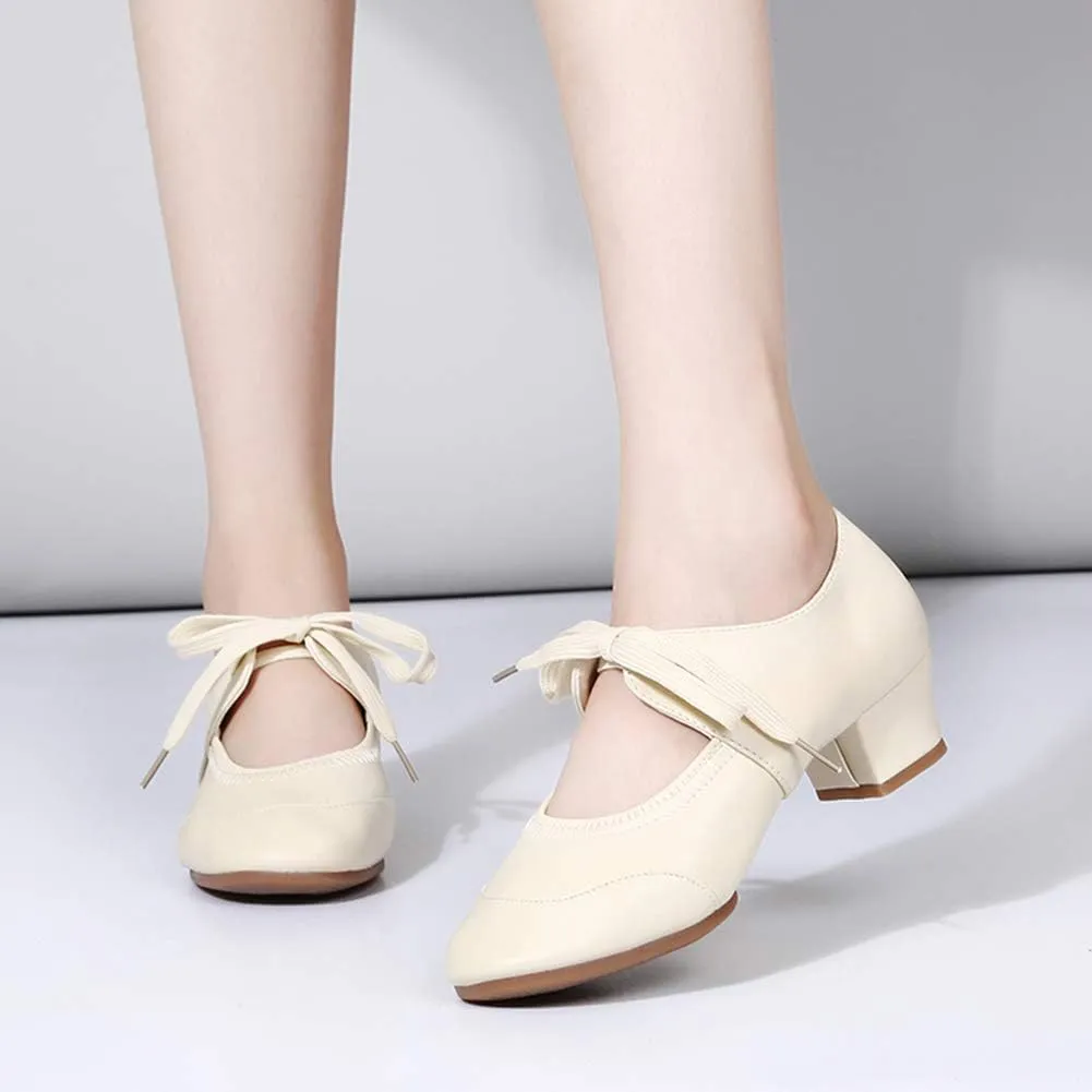 Women's Latin Dance Shoes Ballroom Dance Practice Performance Shoes Model 215