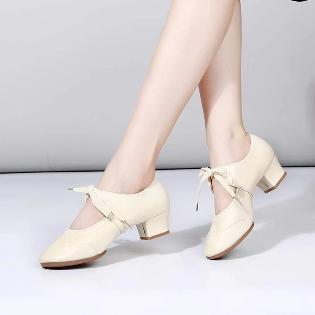 Women's Latin Dance Shoes Ballroom Dance Practice Performance Shoes Model 215