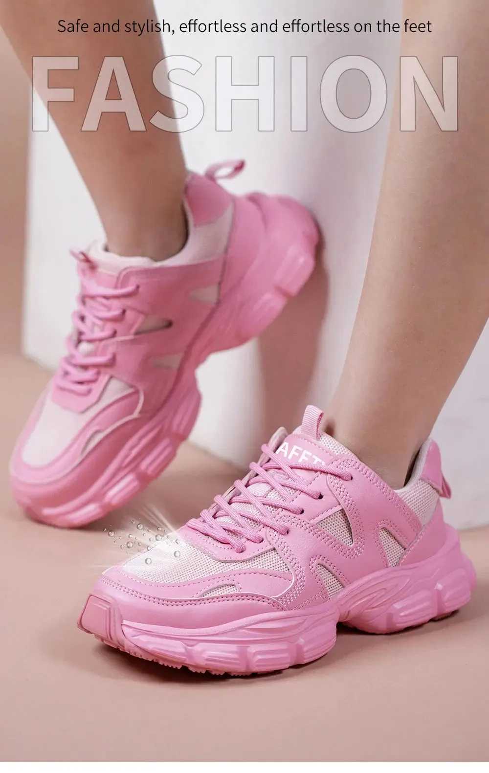 Women's Lightweight Steel Toe Sneakers – Breathable, Slip-Resistant Safety Shoes