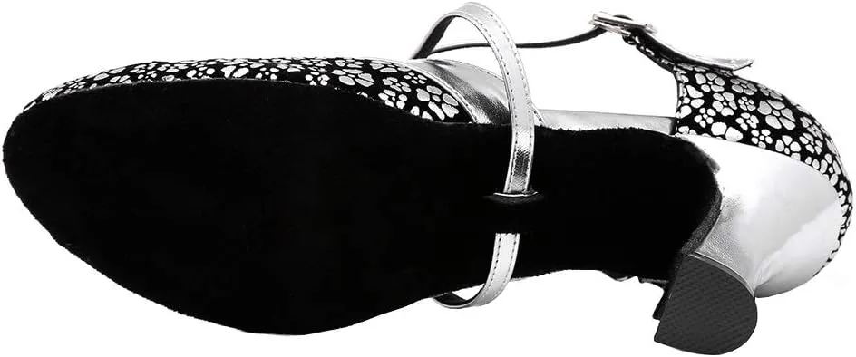 YKXLM Closed Toe Ballroom Dance Shoes Women Cross Ankle Strap Latin Modern Dance Shoes,Modle YCL320