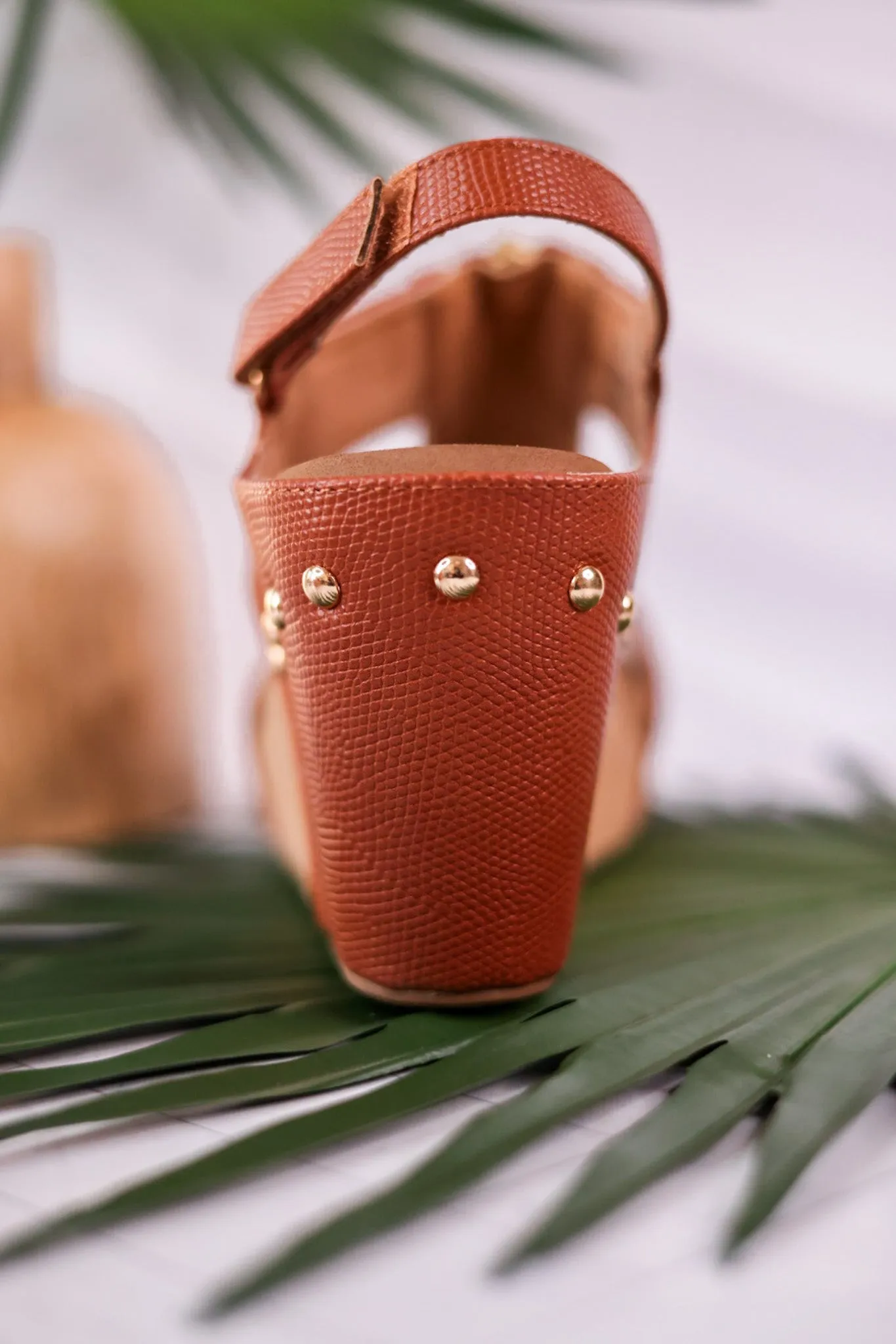 Zip It Good Cognac Wedge Sandals